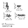 Wallity Escultura de pared No Music No Life en Negro